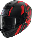 Zwart mat/rood